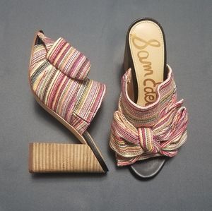 Sam Edelman • Multicolored Bow Block Heels